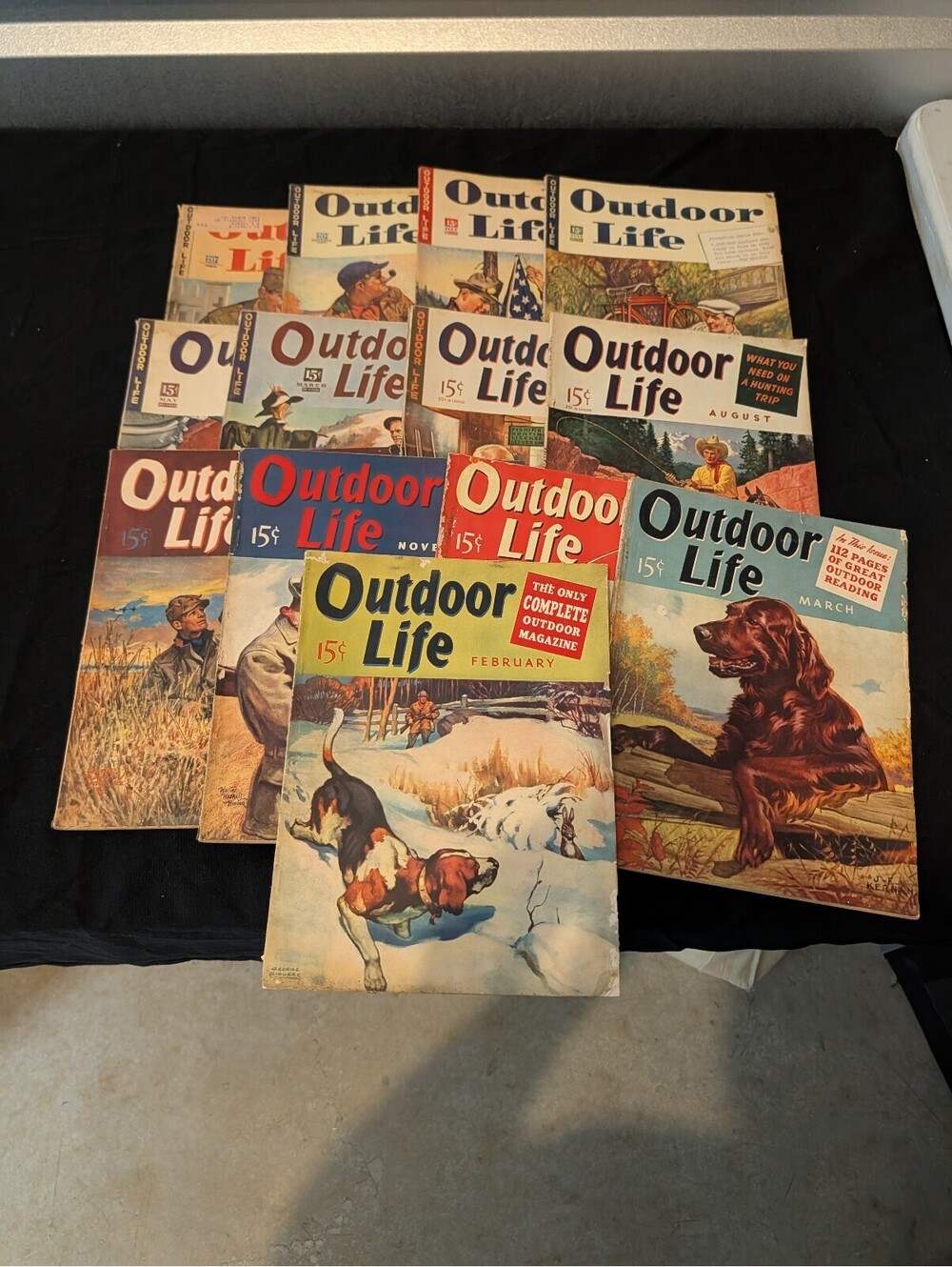 14 Issues Outdoor Life Magazines 1940s
